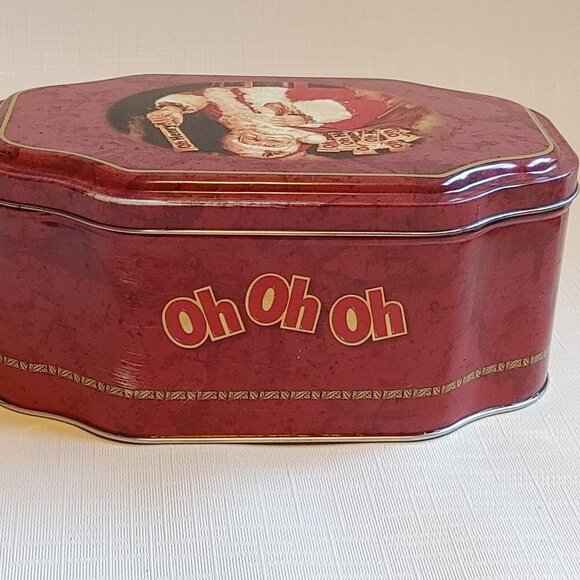 Oh Henry! Chocolate Bar Christmas Santa With Toy Sack Tin Red "Oh Oh Oh" - Picture 5 of 11